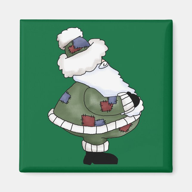 Santa Claus St Nick Jolly Merry Christmas Magnet (Front)