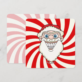 Santa Claus Starburst Screwball Graphics Flat Card