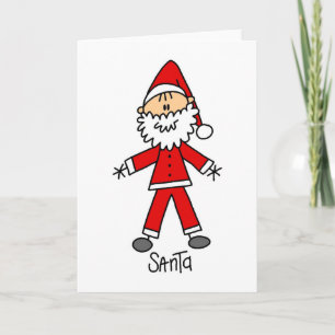 Santa Claus Stick Figure Card