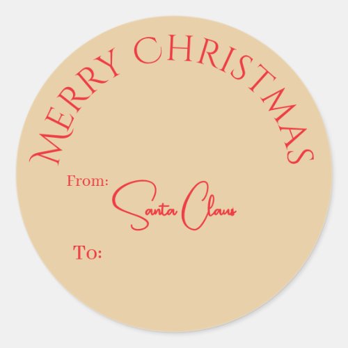 Santa Claus Sticker Tag