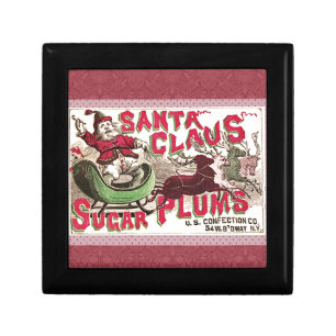 Santa Claus Sugar Plum Christmas Gift Box