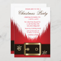 Santa Claus Suit Christmas Corporated Party Invitation