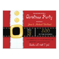 Santa Claus Suit Christmas Holiday Party Card