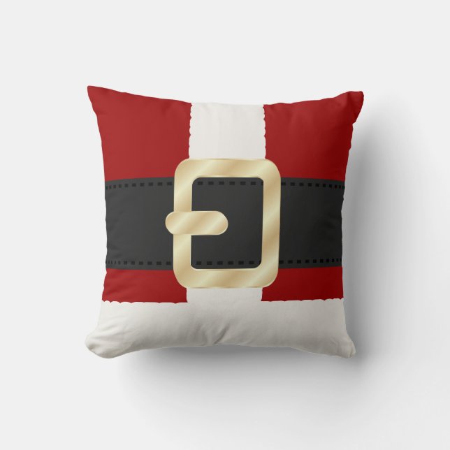 Santa Claus Suit Christmas Throw Pillow (Front)