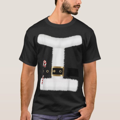 Santa Claus Suit Costume Christmas  Belt Unise 201 T_Shirt