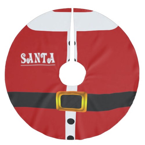 Santa Claus Suit Custom Tree Skirt