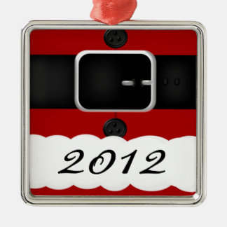 Santa Claus Suit Personalized Christmas Metal Ornament