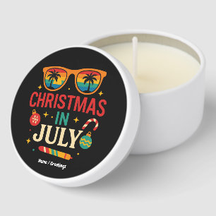 Santa Claus Sunglasses Beach Christmas in July Mini Candle Favors