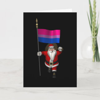 Santa Claus Supports Bisexuality On Flag Card