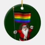 Santa Claus Supports Philly Community Ceramic Ornament at Zazzle