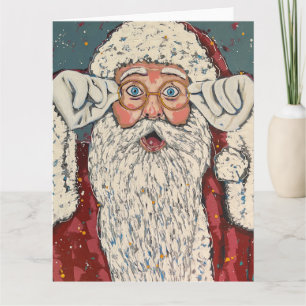Santa Claus Surprised Card