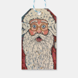 Santa Claus Surprised Gift Tags