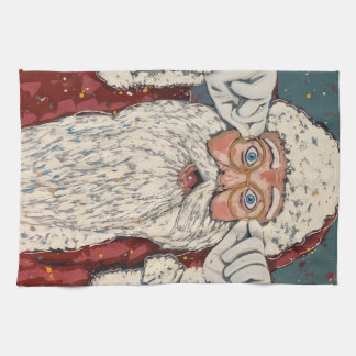 Santa Claus Surprised Kitchen Towel