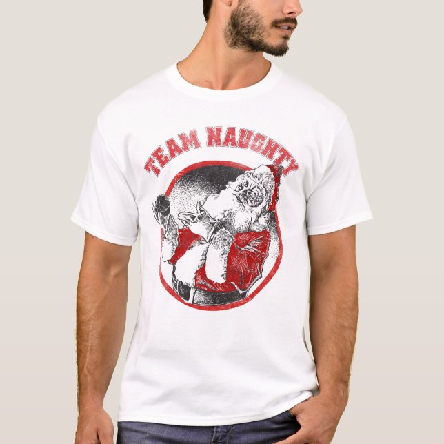 Santa Claus - Team Naughty T-Shirt (Front)