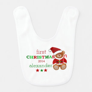 Santa Claus Teddy Bear Bib