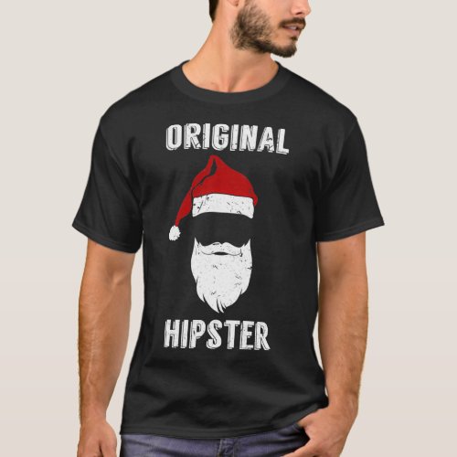 Santa Claus the Original Hipster funny Christmas g T_Shirt