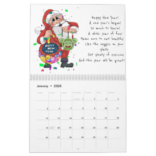 Santa Claus Themed Calendar