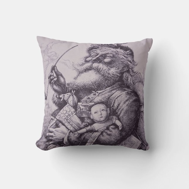 Santa Claus Throw Pillow (Front)