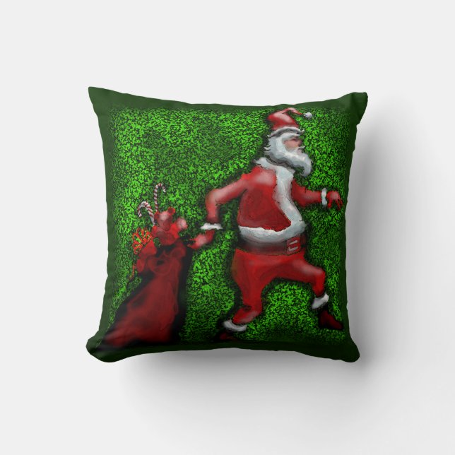 Santa Claus Throw Pillow (Front)