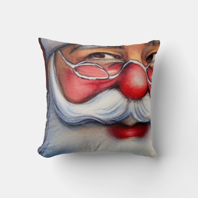 Santa Claus Throw Pillow (Front)