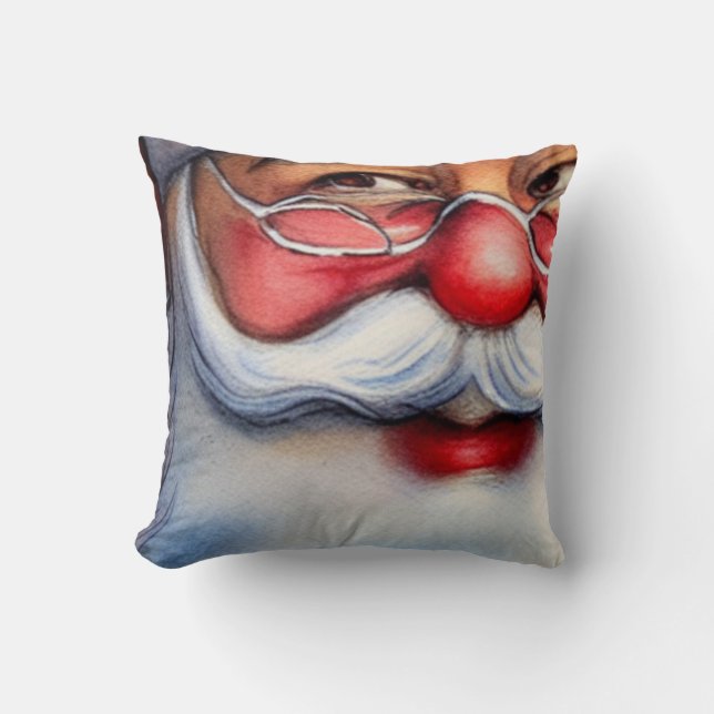 Santa Claus Throw Pillow (Front)