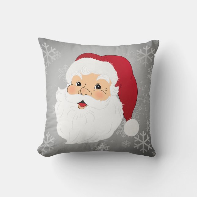 Santa Claus Throw Pillow (Front)