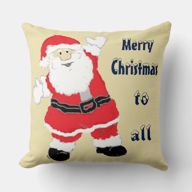 Santa Claus Throw Pillow (Front)