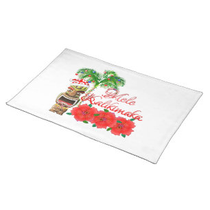 Santa Claus Tiki Mele Kalikimaka Placemat