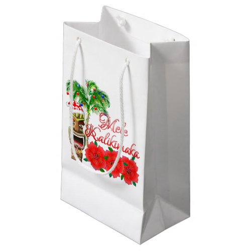 Santa Claus Tiki Mele Kalikimaka Small Gift Bag