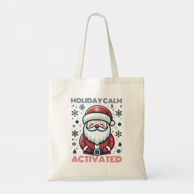 Santa Claus Tote Bag - Festive Holiday Design (Back)