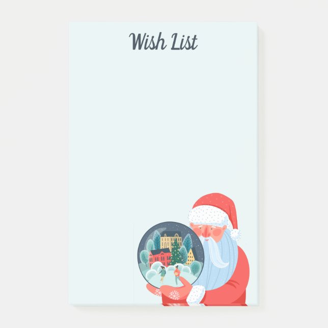 Santa Claus Town in Globe Post-it Notes (Front)