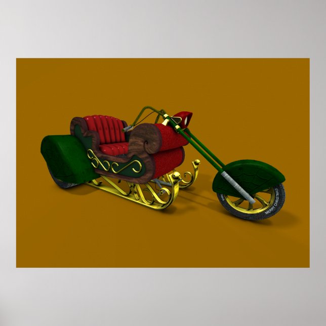 Santa Claus Trike Sledge Poster (Front)