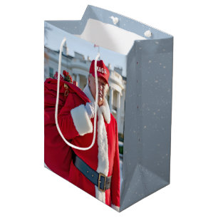Santa Claus Trump With Red Gift Sack Medium Gift B Medium Gift Bag