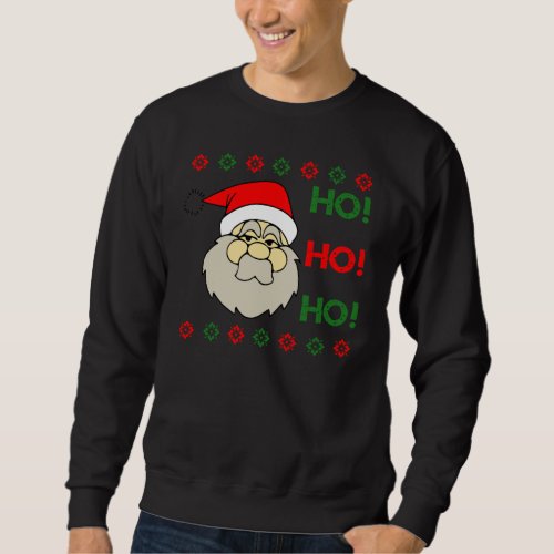 Santa Claus Ugly Christmas Sweater Ho Ho Ho