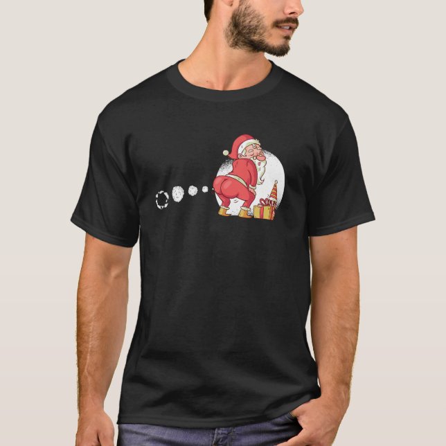 Santa Claus Ugly Fart Transmitter T-Shirt (Front)
