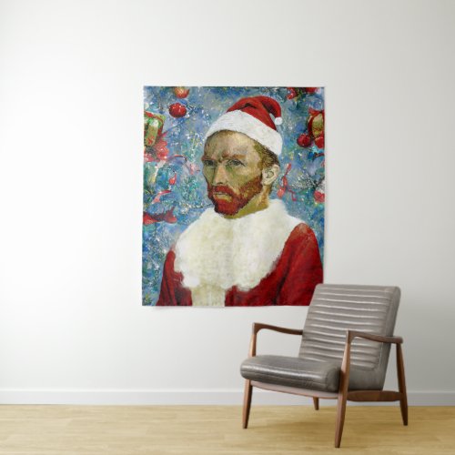 Santa Claus Van Gogh Tapestry