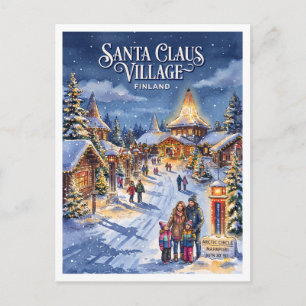Santa Claus Village Rovaniemi Finland Travel Postcard