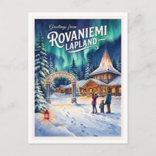 Santa Claus Village, Rovaniemi Finland Travel Postcard