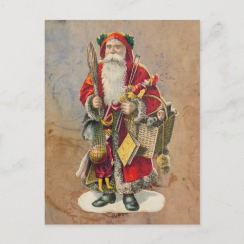 Santa Claus Vintage Antique Christmas  Holiday Postcard