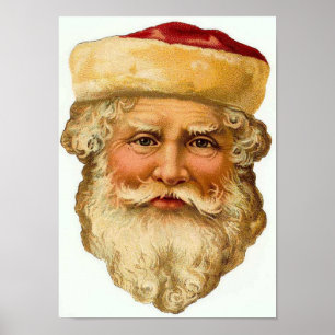 Santa Claus Vintage Card Poster