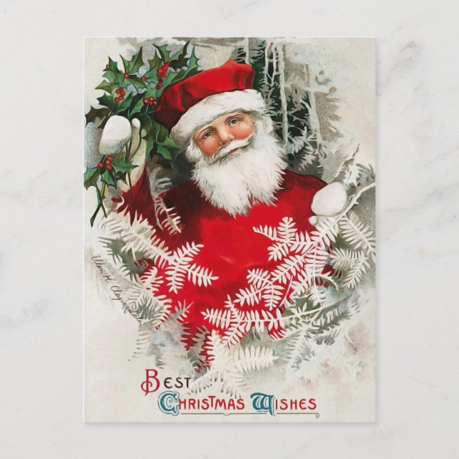 Santa Claus Vintage Christmas Postcard (Front)