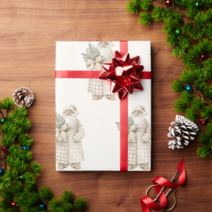 Santa Claus Vintage Christmas Wrapping Paper