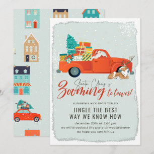 Santa Claus Virtual Christmas Holiday Party Invitation
