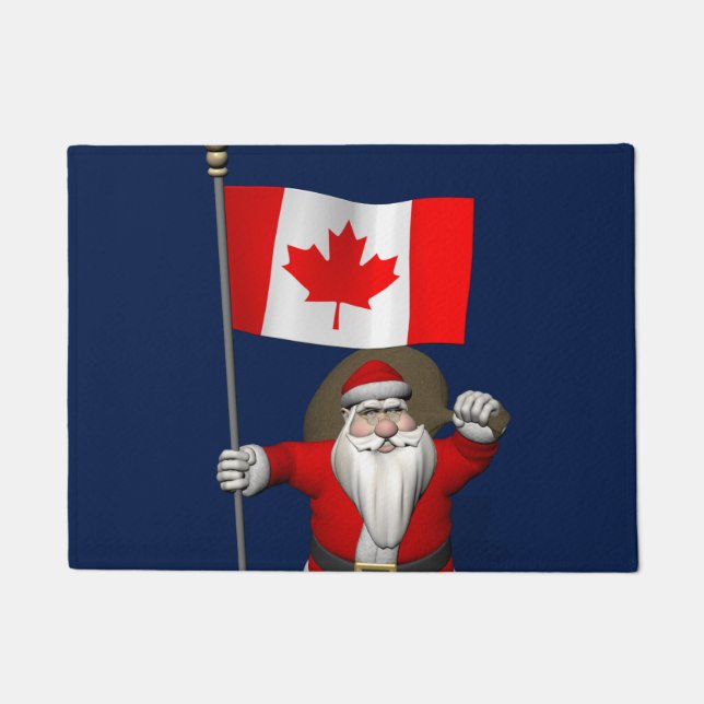 Santa Claus Visiting Canada Doormat (Front)