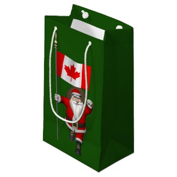 Santa Claus Visiting Canada Small Gift Bag by santa_world_flags at Zazzle