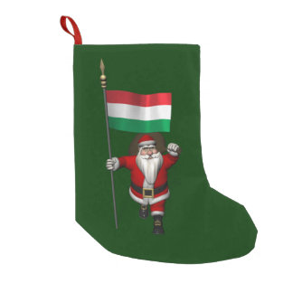 Santa Claus Visiting Hungary Small Christmas Stocking
