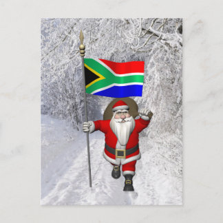 Santa Claus Visiting South Africa Holiday Postcard