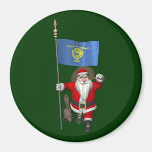 Santa Claus Visiting The Beaver State Magnet