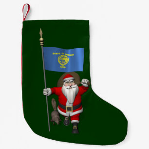 Santa Claus Visiting The Beaver State Small Christmas Stocking