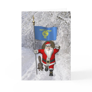 Santa Claus Visits The Beaver State Holiday Card
